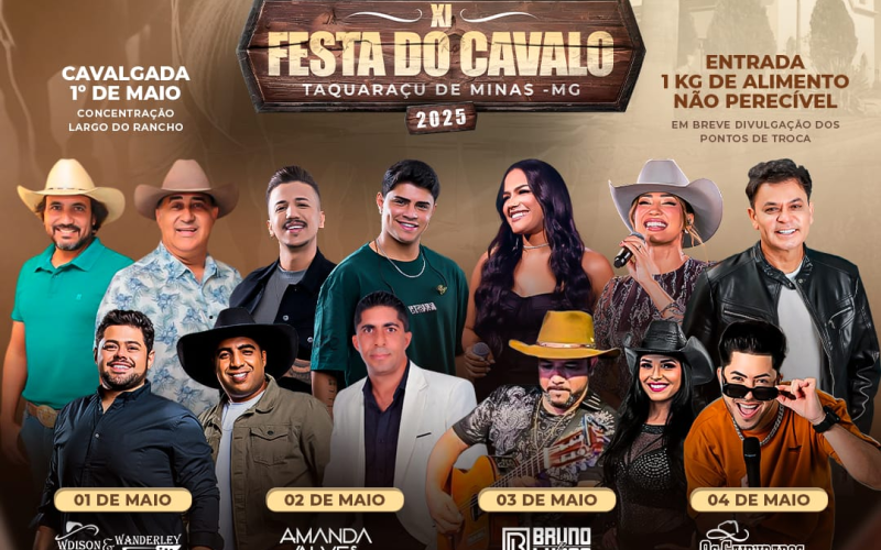 XI Festa do Cavalo e Encontro de Muladeiros de Taquaraçu de Minas!